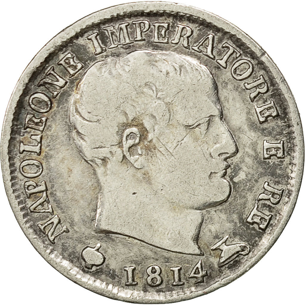 Münze, Italien Staaten, KINGDOM OF NAPOLEON, Napoleon I, 5 Soldi, 1814, Milan