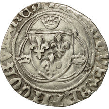 Coin, France, Charles VII, Blanc à la couronne, EF(40-45), Silver, Duplessy 519