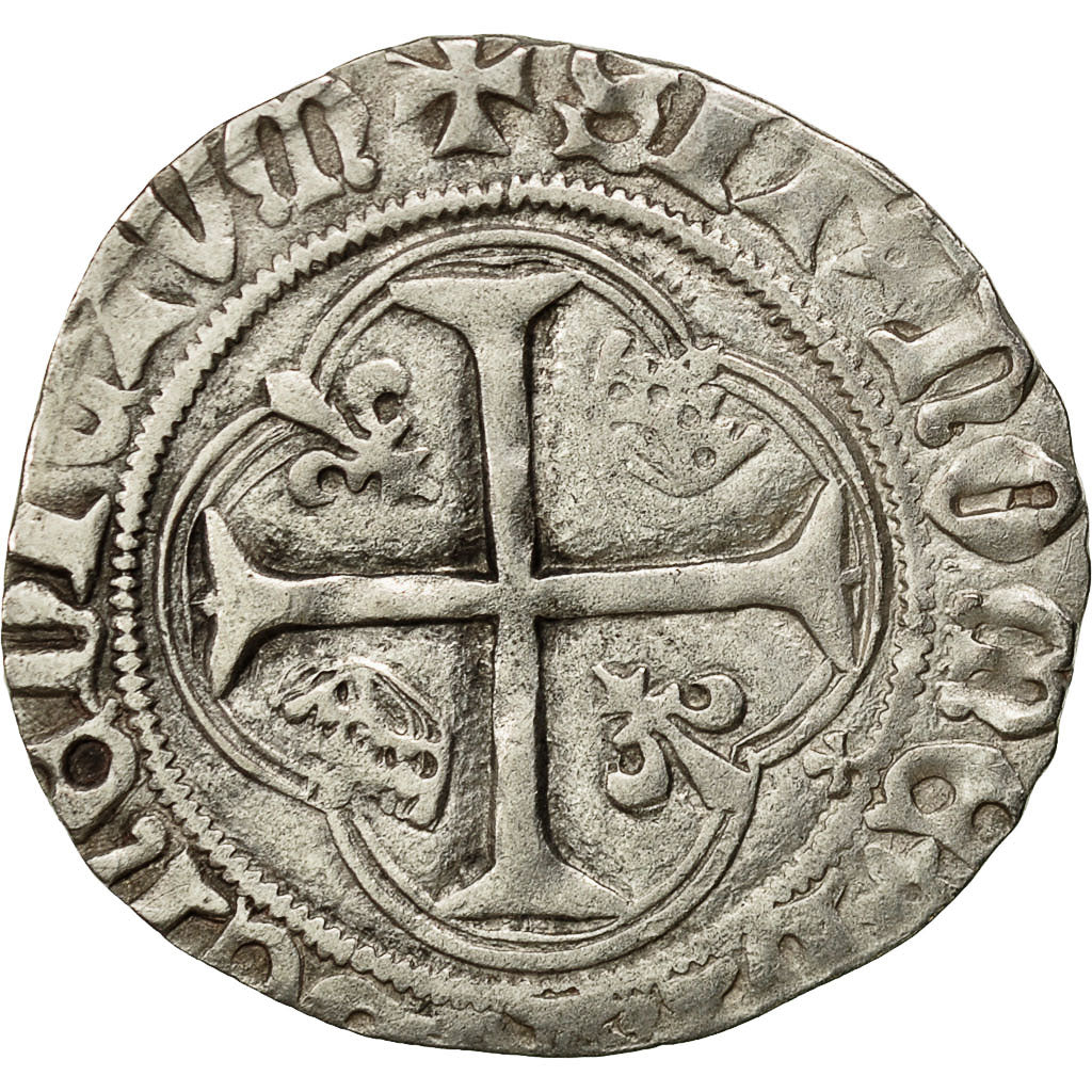Coin, France, Charles VII, Blanc à la couronne, EF(40-45), Silver, Duplessy 519