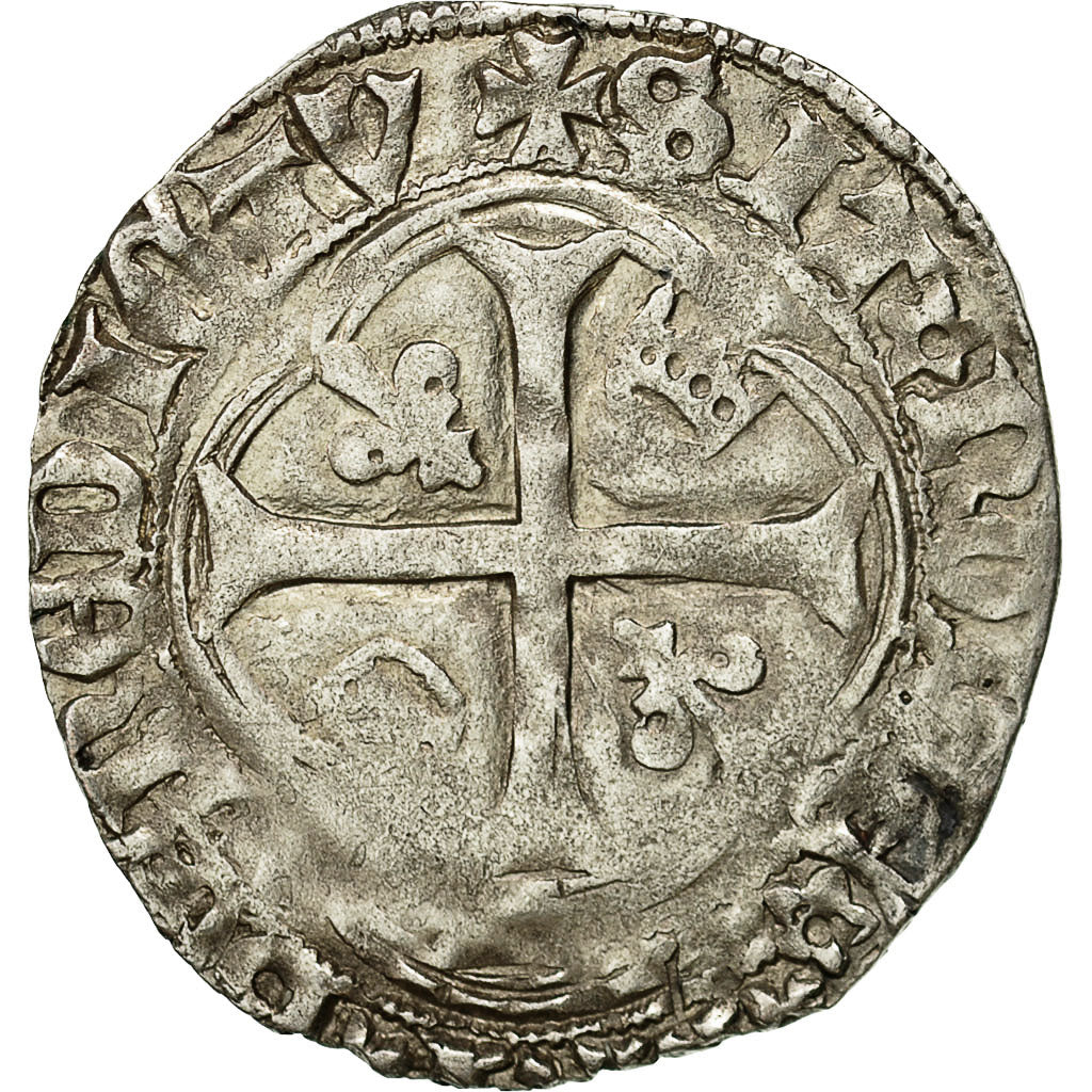 Coin, France, Louis XI, Blanc à la couronne, Romans, VF(30-35), Silver