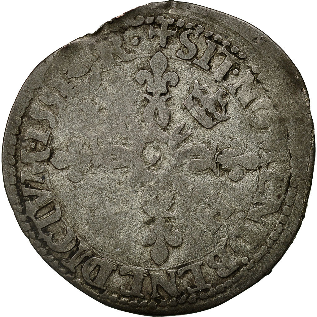 Moneta, Francja, Henri II, Douzain aux croissants, 1551, Bordeaux, EF(40-45)
