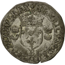 Moneda, Francia, Henri II, Douzain aux croissants, 1549, Rouen, BC+, Vellón