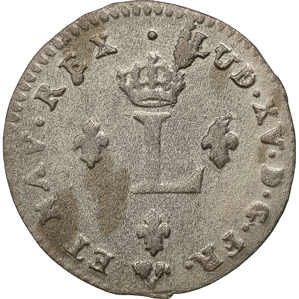 Coin, France, Louis XV, Double sol (2 sous) en billon, 2 Sols, 1739, Poitiers