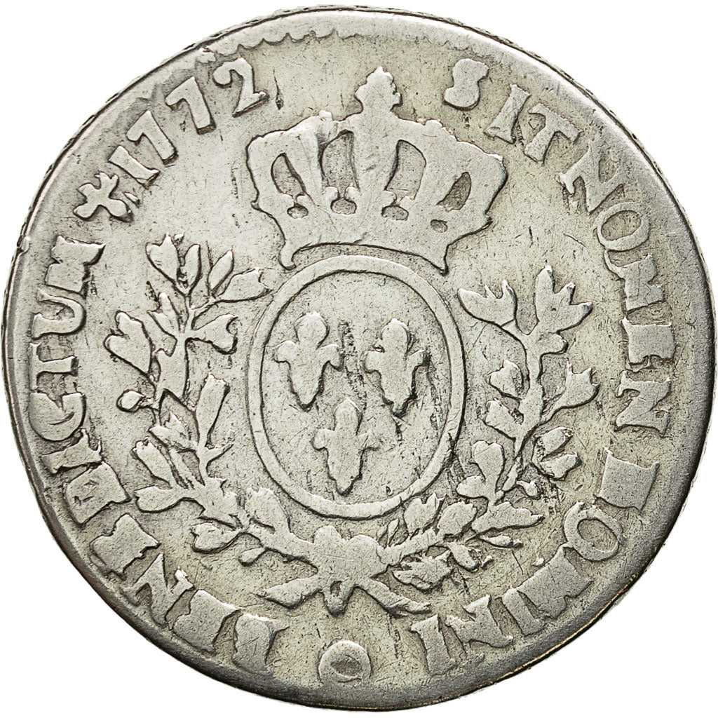 Coin, France, Louis XV, 1/5 Écu au bandeau, 1/5 Ecu, 1772, Perpignan