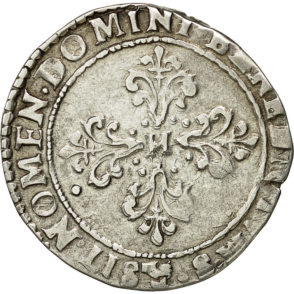 Coin, France, Henri III, Demi franc au col plat, Demi Franc, 1587, Toulouse