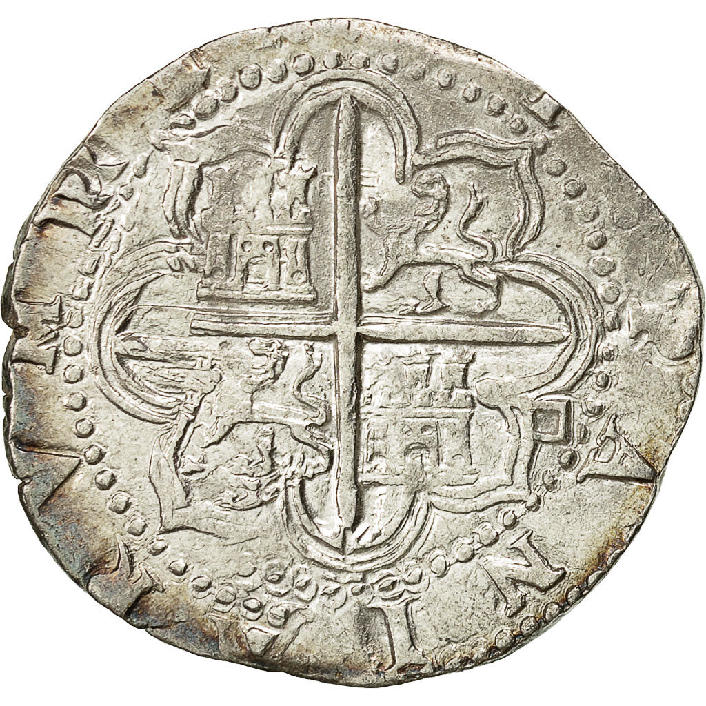 Coin, Spain, Philip II, 2 Reales, Sevilla, AU(50-53), Silver
