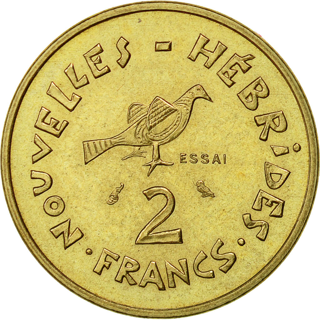 Coin, New Hebrides, 2 Francs, 1970, Paris, MS(65-70), Aluminum-Bronze, KM:E5