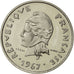 Munten, Nieuw -Caledonië, 10 Francs, 1967, Paris, FDC, Nickel, KM:E11