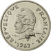 Münze, French Polynesia, 10 Francs, 1967, Paris, STGL, Nickel, KM:E1