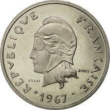 Coin, French Polynesia, 20 Francs, 1967, Paris, MS(65-70), Nickel, KM:E2