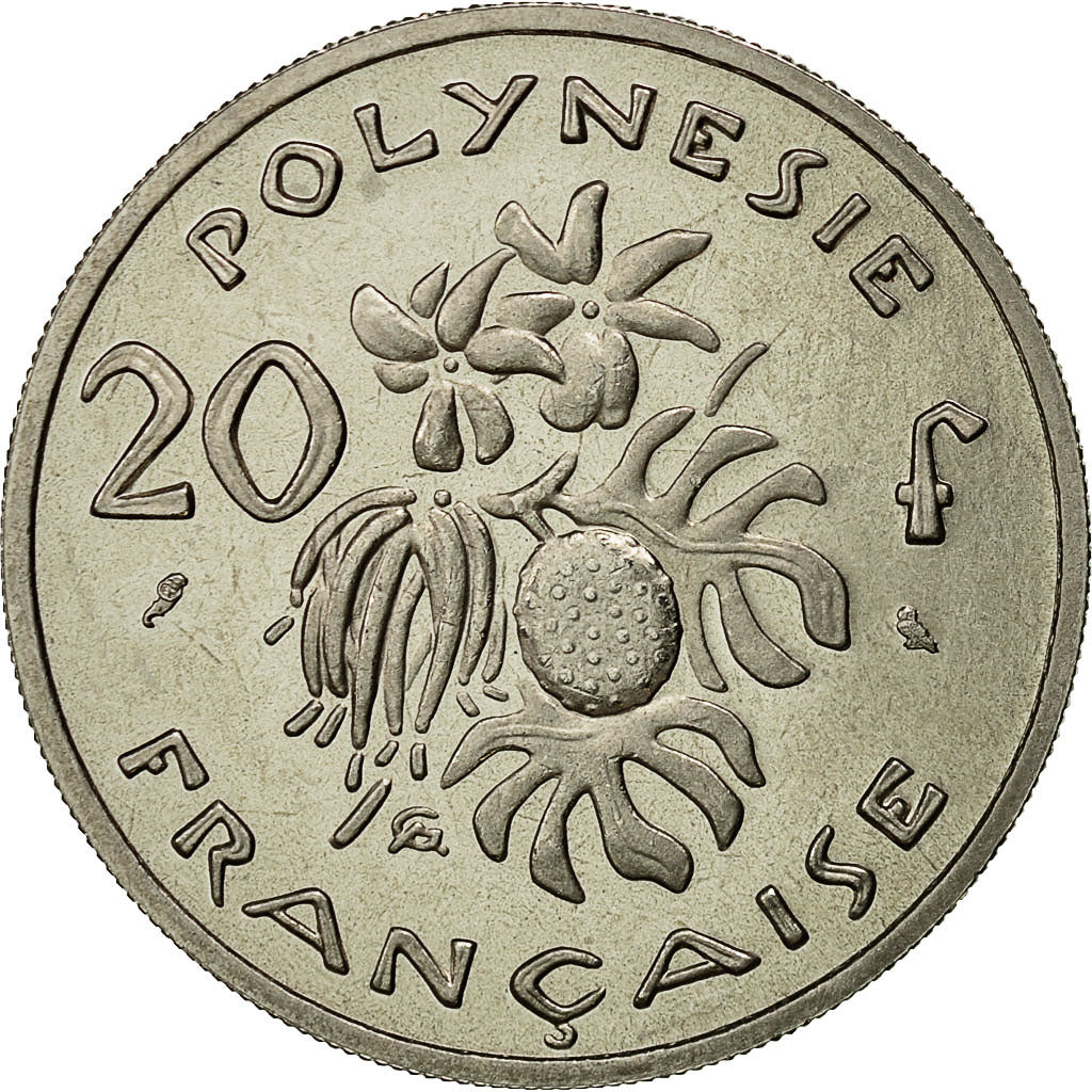 Coin, French Polynesia, 20 Francs, 1967, Paris, MS(65-70), Nickel, KM:E2
