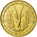 Coin, West African States, 25 Francs, 1970, Paris, MS(65-70), Aluminum-Bronze