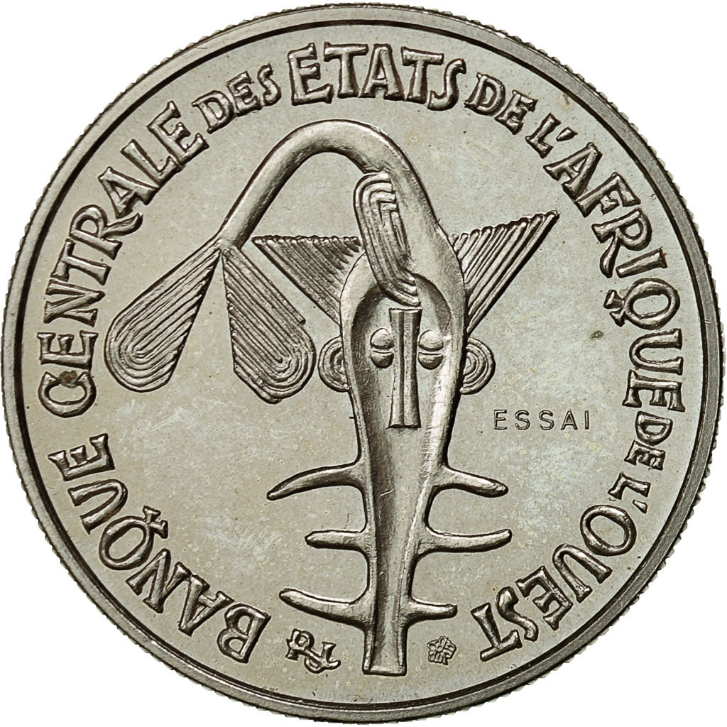 Coin, West African States, 50 Francs, 1972, Paris, MS(65-70), Copper-nickel