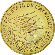 Moneda, Estados del África central, 25 Francs, 1975, Paris, FDC, Aluminio -