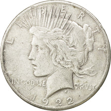 Coin, United States, Peace Dollar, Dollar, 1922, U.S. Mint, San Francisco