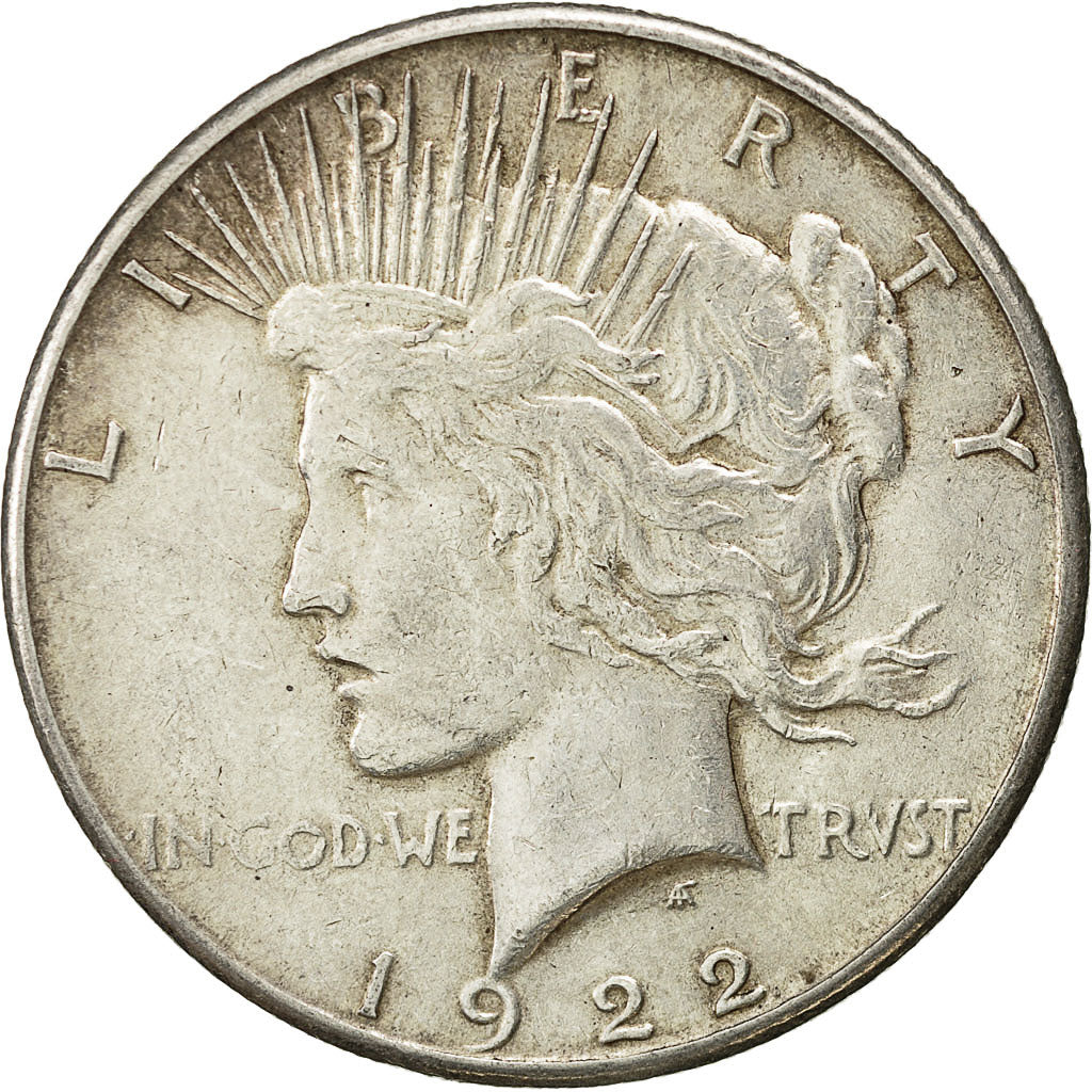 Coin, United States, Peace Dollar, Dollar, 1922, U.S. Mint, San Francisco