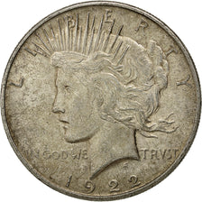 Coin, United States, Peace Dollar, Dollar, 1922, U.S. Mint, Philadelphia