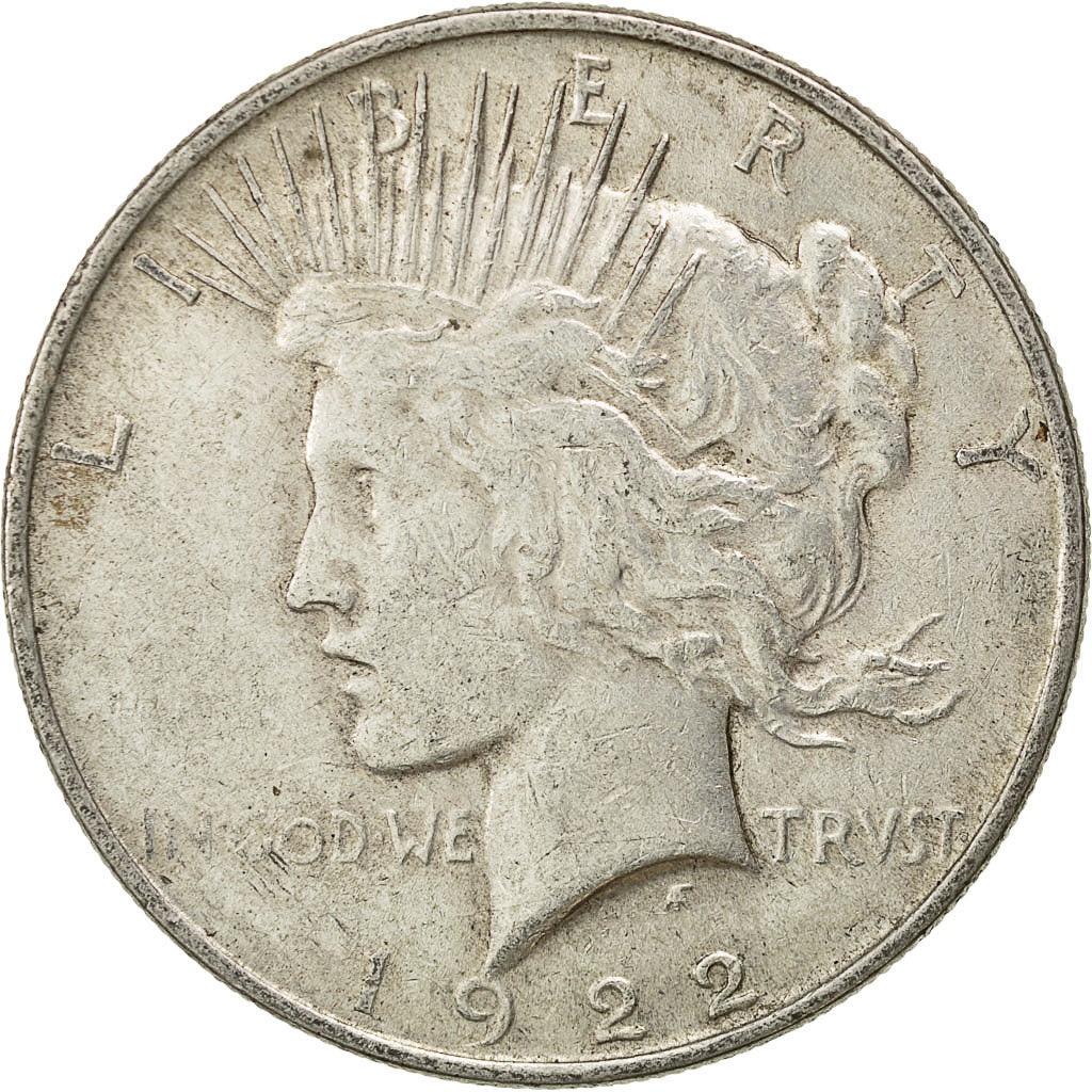 Coin, United States, Peace Dollar, Dollar, 1922, U.S. Mint, Philadelphia