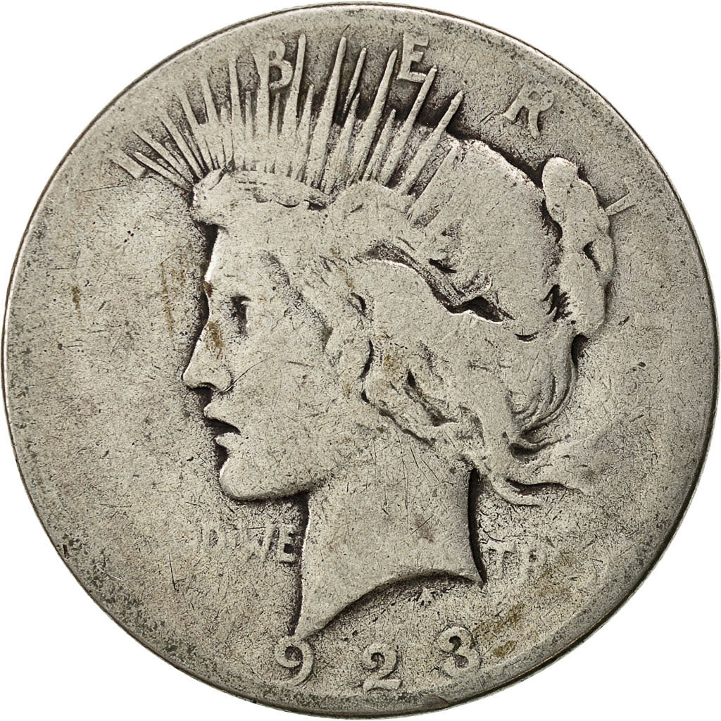 Coin, United States, Peace Dollar, Dollar, 1923, U.S. Mint, San Francisco