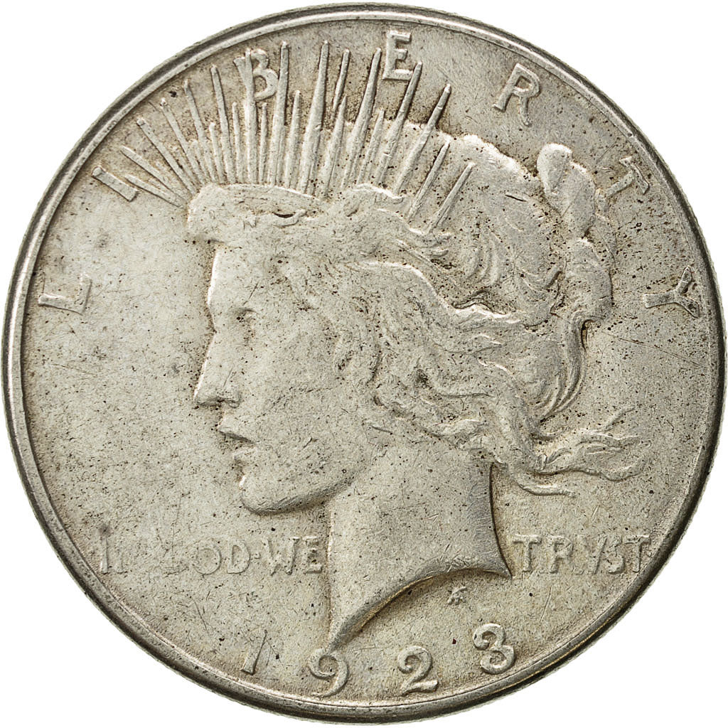 Coin, United States, Peace Dollar, Dollar, 1923, U.S. Mint, San Francisco