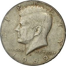 Coin, United States, Kennedy Half Dollar, Half Dollar, 1969, U.S. Mint, Denver