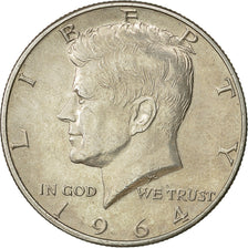 Coin, United States, Kennedy Half Dollar, Half Dollar, 1964, U.S. Mint, Denver