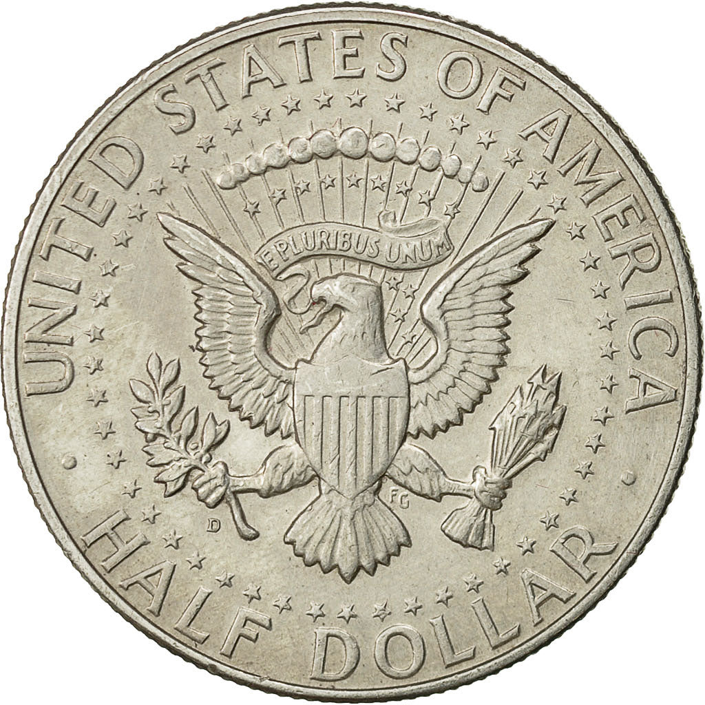 Coin, United States, Kennedy Half Dollar, Half Dollar, 1964, U.S. Mint, Denver