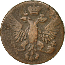Moneda, Rusia, Elizabeth, Denga, 1/2 Kopek, 1754, BC+, Cobre, KM:188
