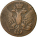 Moneda, Rusia, Elizabeth, Denga, 1/2 Kopek, 1754, BC+, Cobre, KM:188