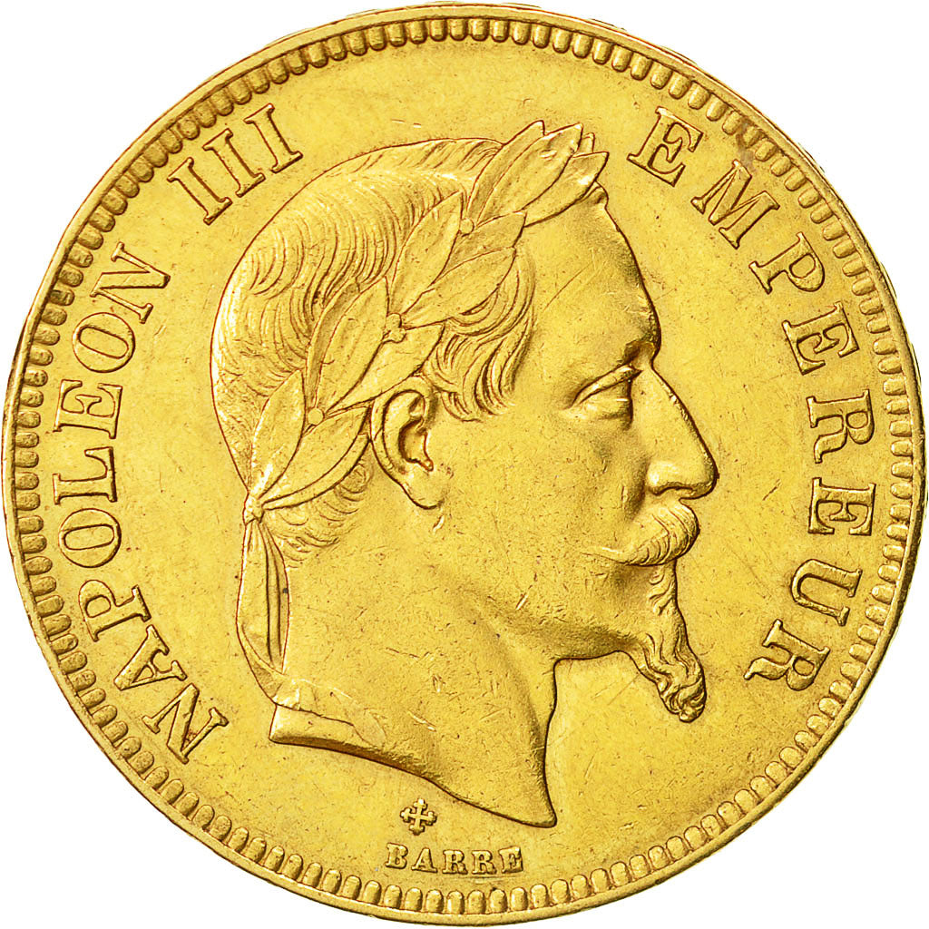 Coin, France, Napoleon III, Napoléon III, 100 Francs, 1869, Strasbourg