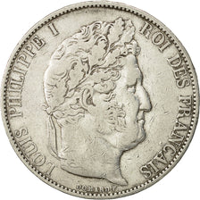 Coin, France, Louis-Philippe, 5 Francs, 1844, Lille, EF(40-45), Silver