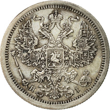 Coin, Russia, Nicholas II, 20 Kopeks, 1876, Saint-Petersburg, MS(60-62), Silver
