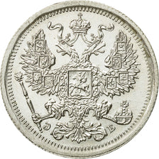 Coin, Russia, Nicholas II, 20 Kopeks, 1907, Saint-Petersburg, MS(64), Silver