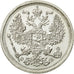 Coin, Russia, Nicholas II, 20 Kopeks, 1907, Saint-Petersburg, MS(64), Silver