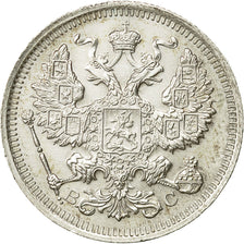 Coin, Russia, Nicholas II, 20 Kopeks, 1915, Petrograd, MS(64), Silver, KM:22a.2
