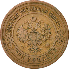 Coin, Russia, Nicholas II, 3 Kopeks, 1910, Saint-Petersburg, EF(40-45), Copper