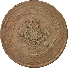 Monnaie, Russie, Alexander II, 3 Kopeks, 1868, Ekaterinbourg, TB+, Cuivre