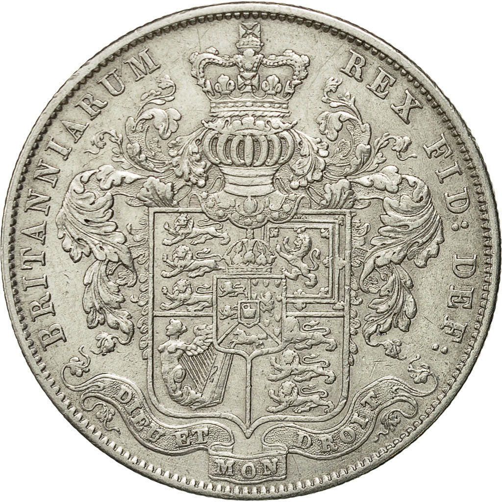 Coin, Great Britain, George IV, 1/2 Crown, 1826, AU(55-58), Silver, KM:695