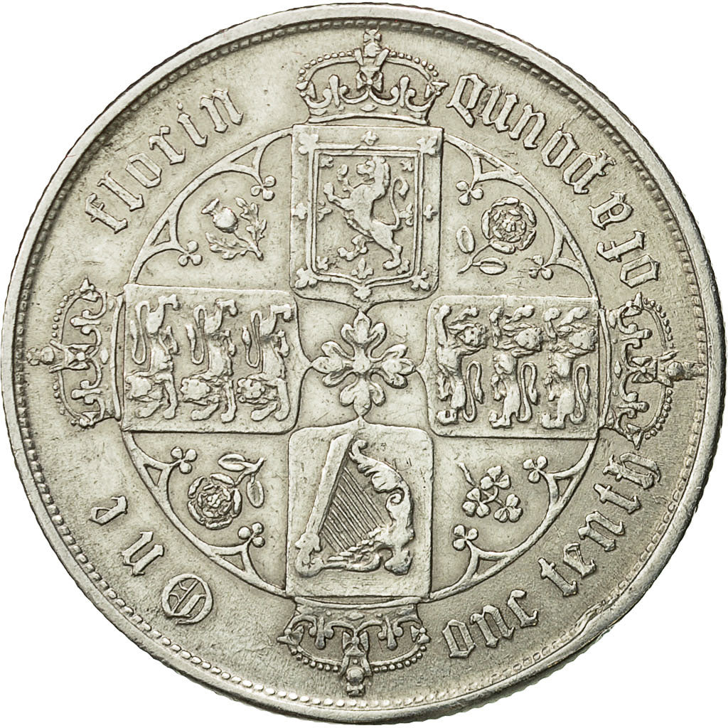 Monnaie, Grande-Bretagne, Victoria, Florin, Two Shillings, 1853, Londres, TTB+