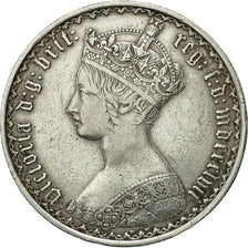 Coin, Great Britain, Victoria, Florin, Two Shillings, 1857, London, AU(50-53)