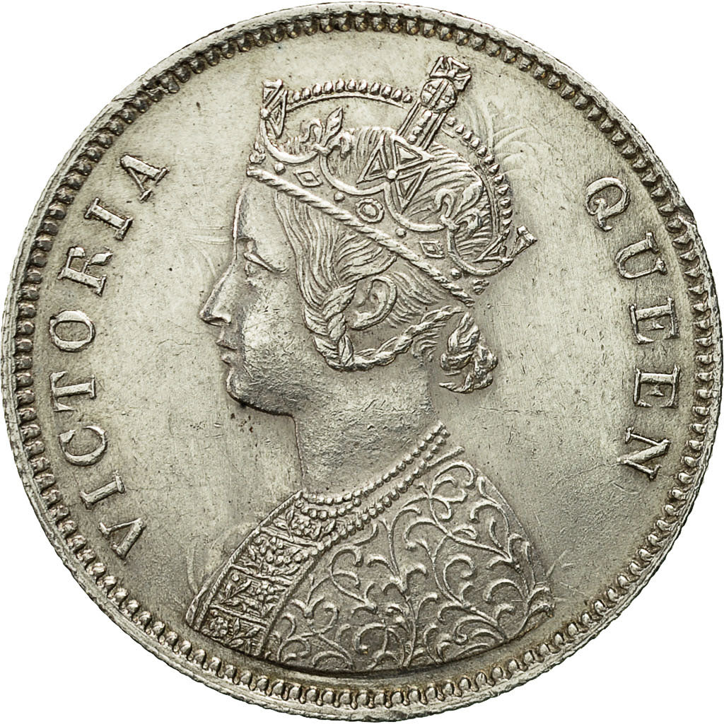 Coin, INDIA-BRITISH, Victoria, Rupee, 1862, Bombay, MS(60-62), Silver, KM:473.1