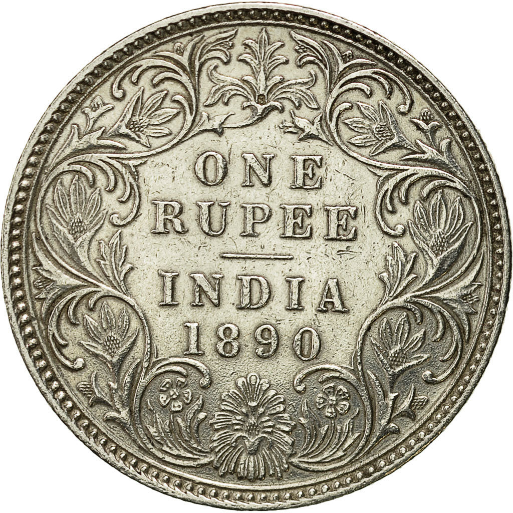 Coin, INDIA-BRITISH, Victoria, Rupee, 1890, Bombay, MS(60-62), Silver, KM:492