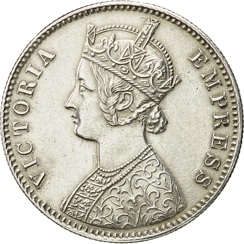 Coin, INDIA-BRITISH, Victoria, Rupee, 1901, Calcutta, MS(60-62), Silver, KM:492