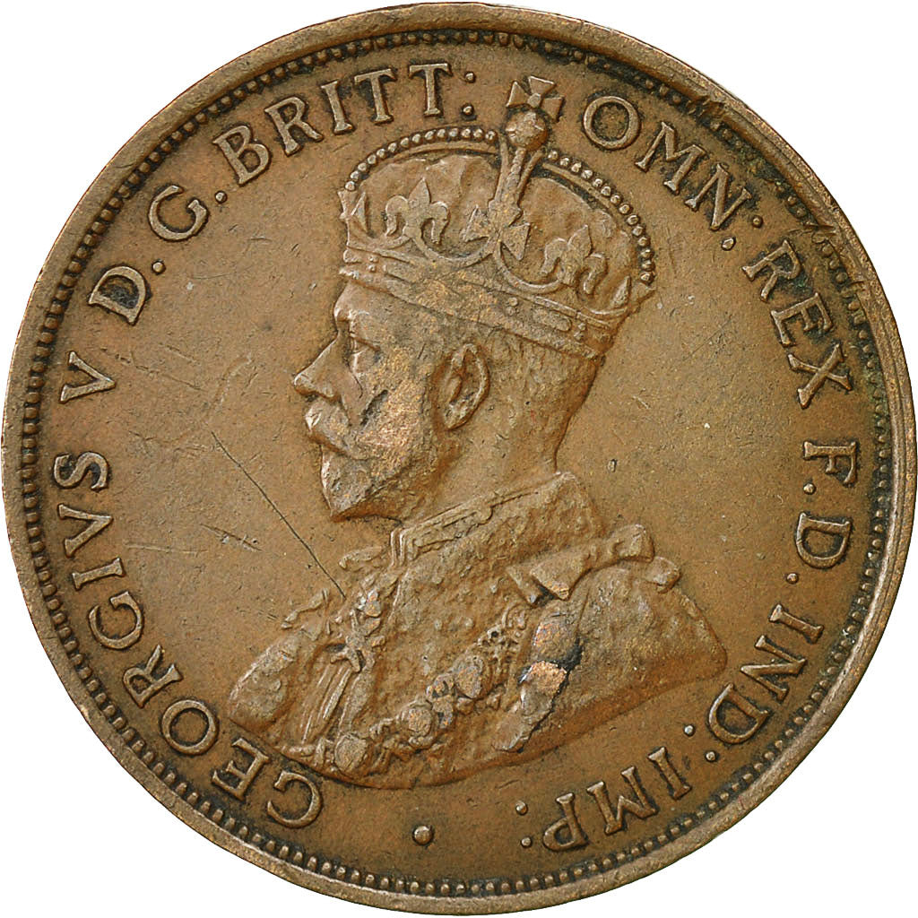 Münze, Australien, George V, Penny, 1915, London, SS, Bronze, KM:23