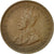 Moneda, Australia, George V, Penny, 1915, Heaton, MBC+, Bronce, KM:23