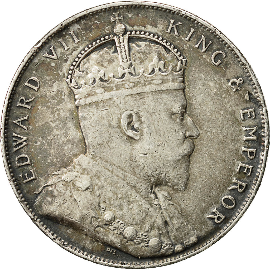 Münze, Straits Settlements, Edward VII, Dollar, 1908, SS, Silber, KM:26