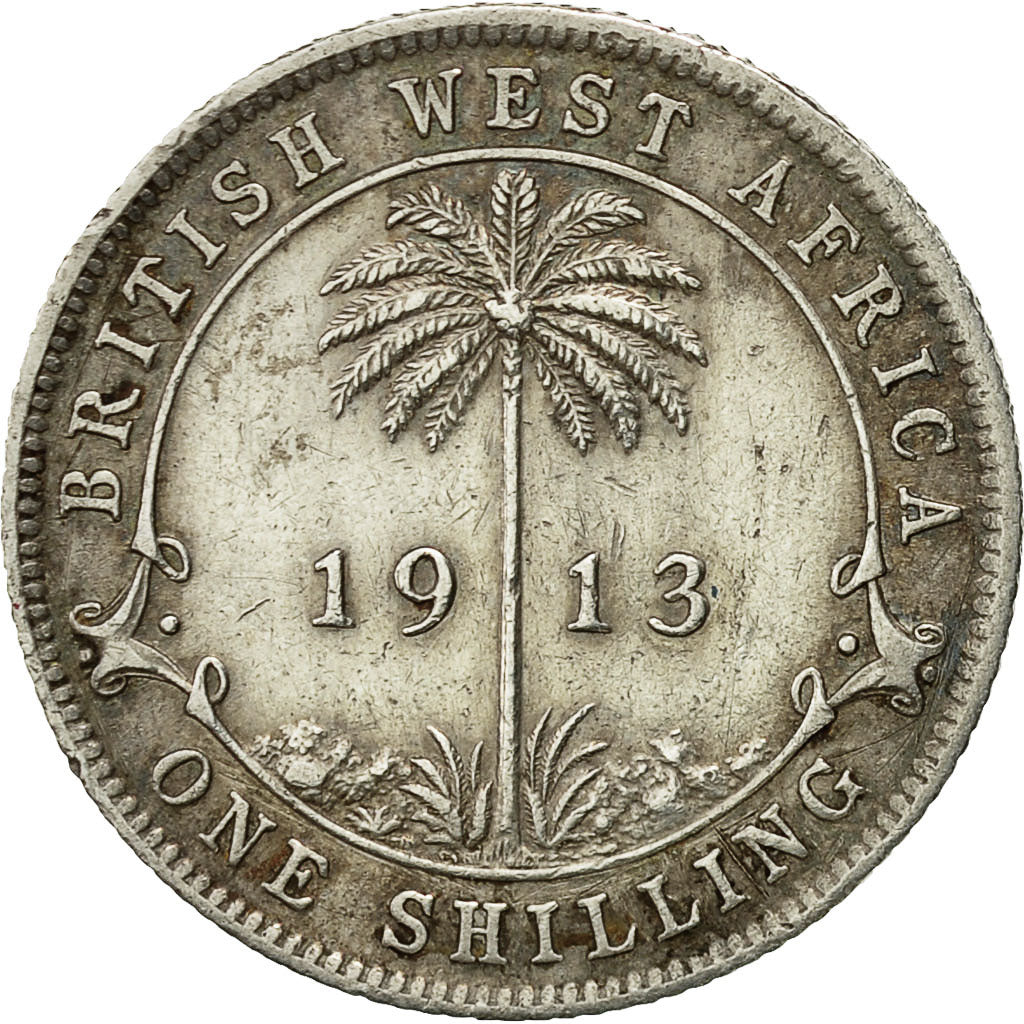 Monnaie, BRITISH WEST AFRICA, George V, Shilling, 1913, TB+, Argent, KM:12