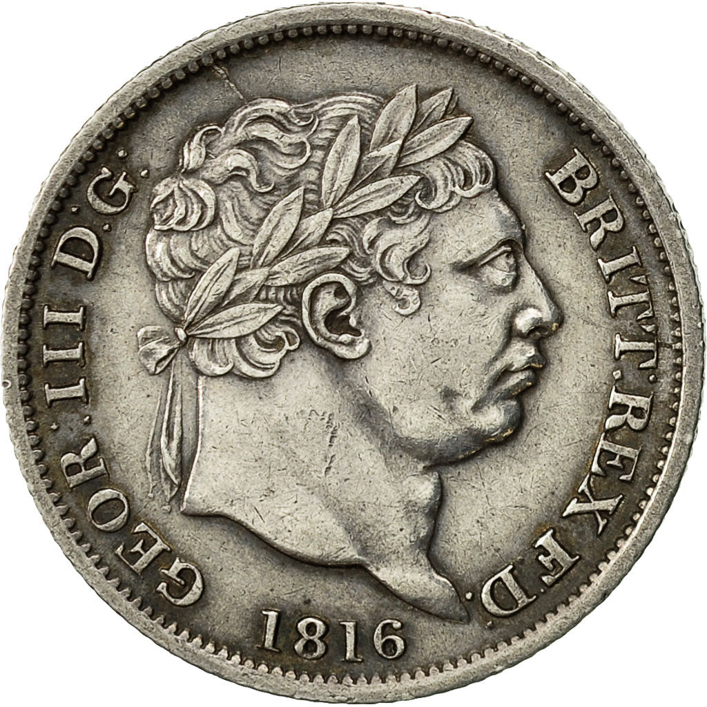 Coin, Great Britain, George III, Shilling, 1816, MS(60-62), Silver, KM:666