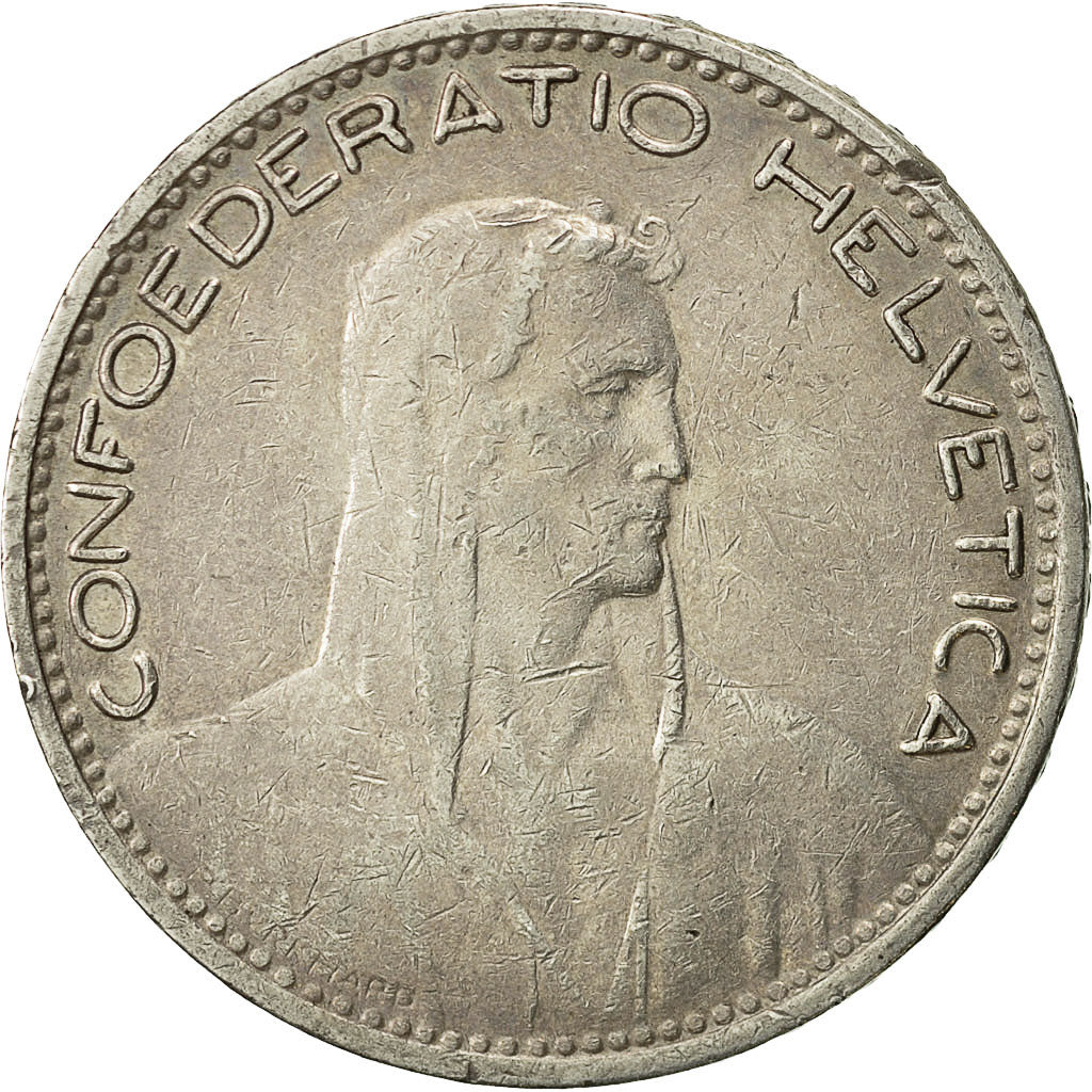 Coin, Switzerland, 5 Francs, 1923, Bern, EF(40-45), Silver, KM:37