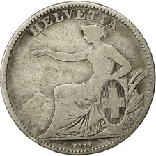 Munten, Zwitserland, 2 Francs, 1860, Bern, FR+, Zilver, KM:10a